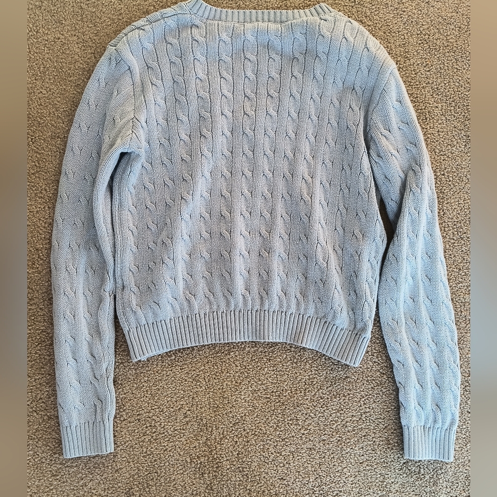 Brandy Melville Cable Knit Sweater Blue - Picture 2 of 4